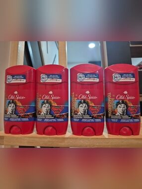 4 Old Spice Super Man  Antiperspirant Deodorant Stick. Bright Citrus & Cosmos